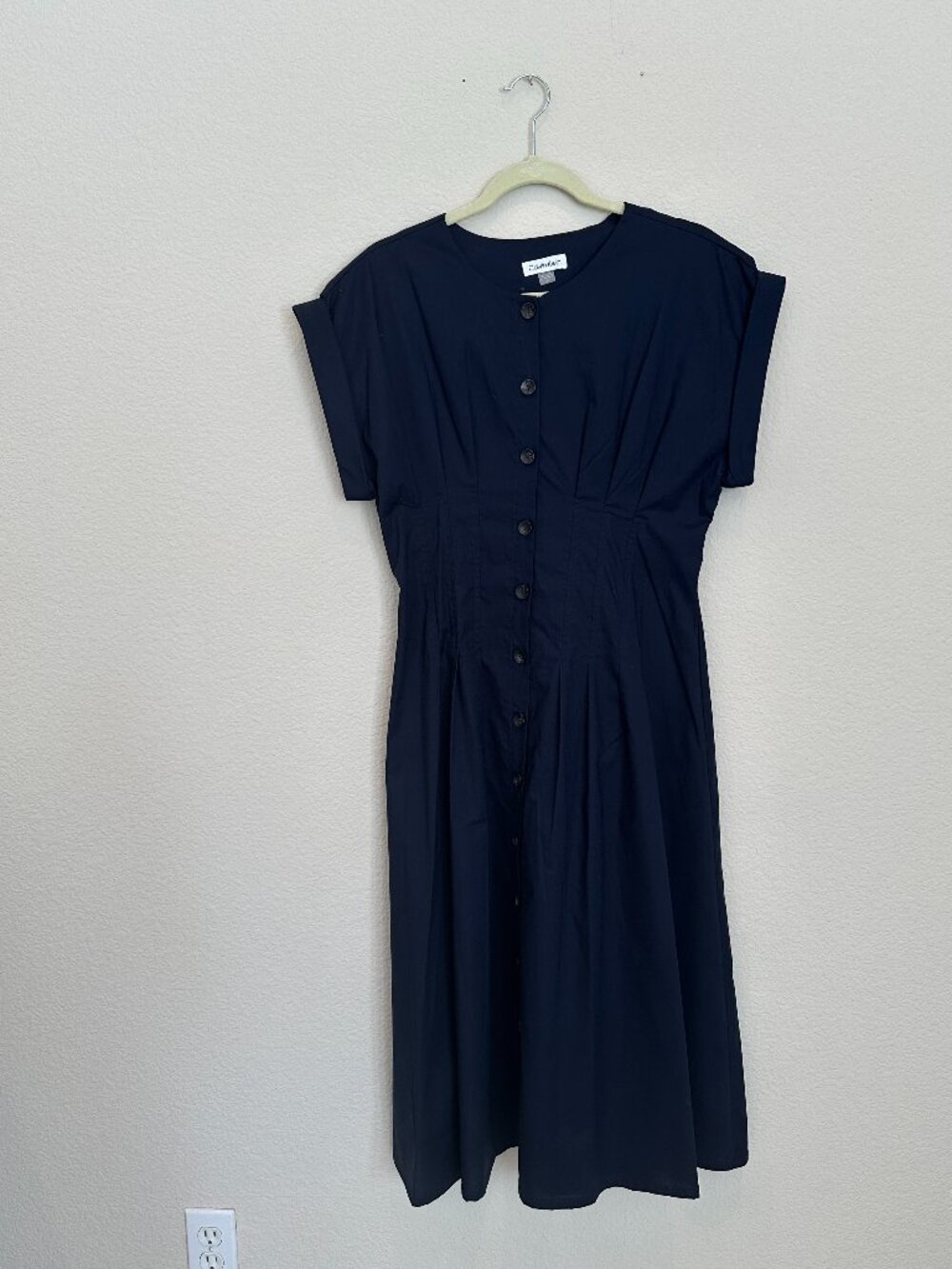 Calvin Klein Navy Blue Dress with pleats